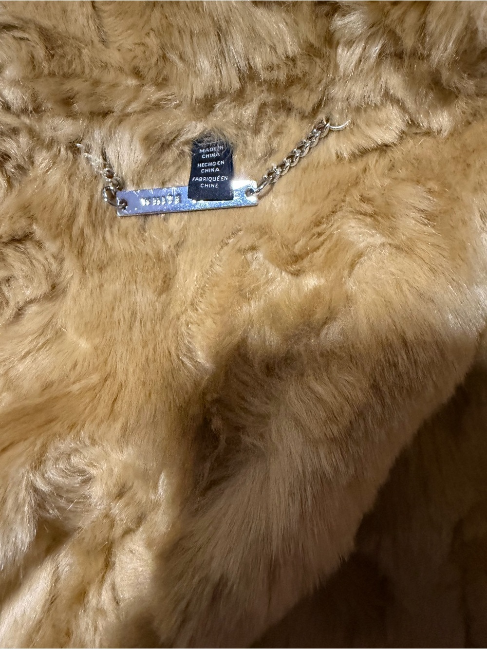 White House, Black market Faux Fur Trim Camel Suede Vest - Women - Picture 2 of 4